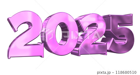 3DCG文字［2025］パープル,紫,ピンク 118680510