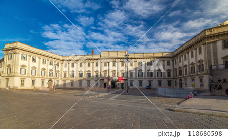 The Royal Palace of Milan timelapse hyperlapse. Milan, Italy 118680598