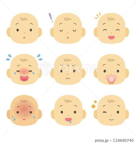 赤ん坊の顔のアイコン 118680740