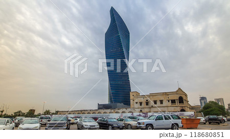Tower in Kuwait City timelapse hyperlapse. Kuwait, Middle East Tower in Kuwait City timelapse hyperlapse. Kuwait, Middle East 118680851