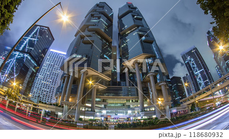The Hong Kong Corporate Buildings night timelapse hyperlapse The Hong Kong Corporate Buildings night timelapse hyperlapse 118680932