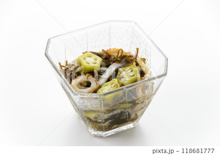 オクラと太もずくの酢の物 オクラと太もずくの酢の物 118681777