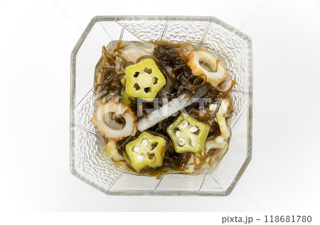 オクラと太もずくの酢の物 オクラと太もずくの酢の物 118681780