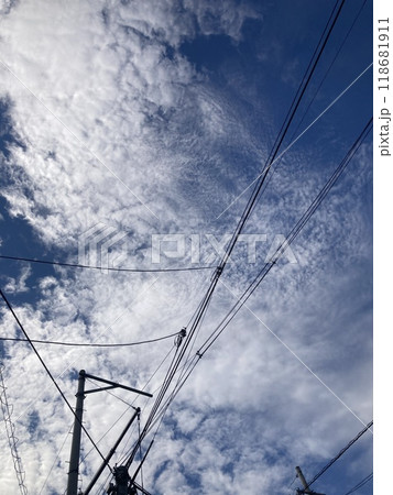 層積雲と電柱 118681911