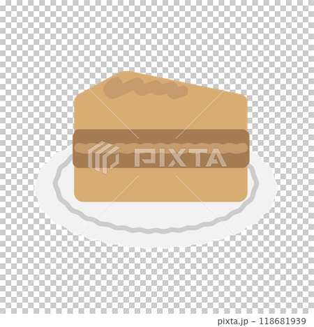 チョコレートケーキ　イラスト 118681939