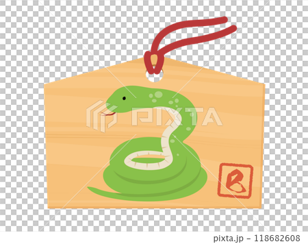 巳年の絵馬ベクターイラスト 118682608
