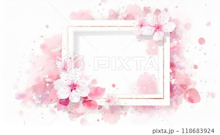 桜のフレーム,Generative AI AI画像 桜のフレーム,Generative AI AI画像 118683924