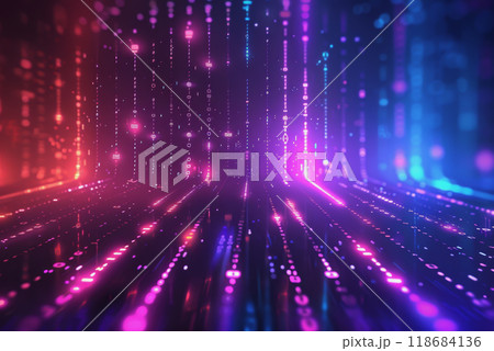 digital data stream background with binary code the flow information of cyber security technology. 118684136