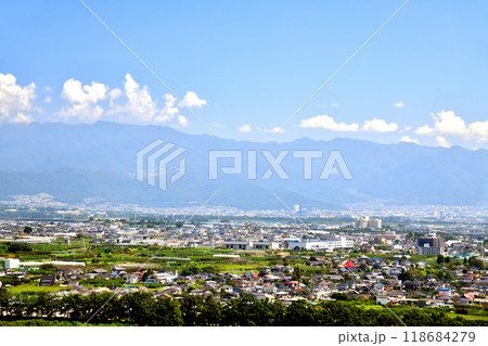 南アルプス市より甲府盆地を望む(山梨県南アルプス市)【2024.9】 118684279