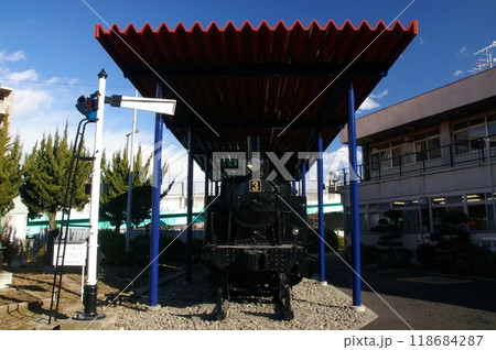 神奈中鉄道3型蒸気機関車とニ軸木造客車ハ24 横撮影 神奈中鉄道3型蒸気機関車とニ軸木造客車ハ24 横撮影 118684287