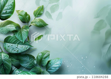 copy space background with green leaf,copy-space of add text, product and Advertising media copy space background with green leaf,copy-space of add text, product and Advertising media 118684288