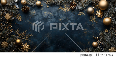 キラキラと輝くクリスマスの飾り 118684703