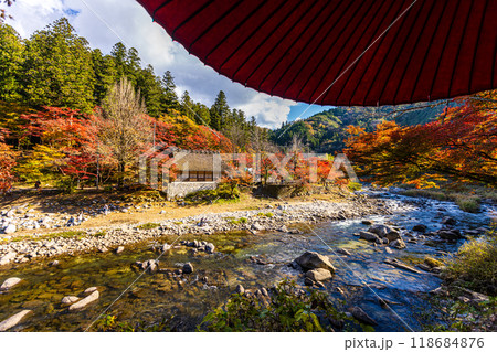 愛知県　香嵐渓の紅葉 118684876