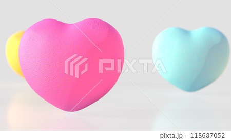 The Heart multicolor for love concept 3d rendering. The Heart multicolor for love concept 3d rendering. 118687052