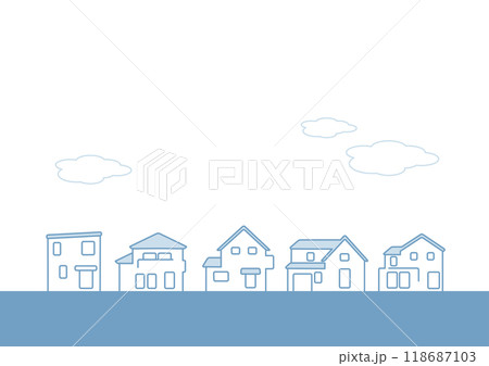 住宅地の背景イラスト 118687103