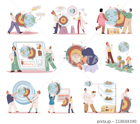 Scientific experiment. Vector illustration. Scientific experiments conducted in laboratories contribute to advancements in various fields Professionals in field science drive innovation 118688390