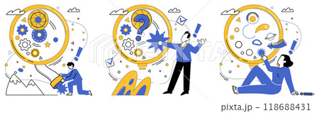 Innovation strategy vector illustration. Strategic planning is cornerstone upon which pillars innovation strategy are erected Progress is fertile soil where seeds innovation strategy blossom 118688431