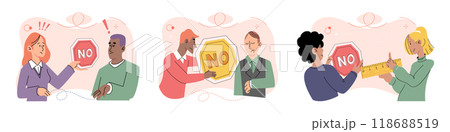 Refuse vector illustration. Rejecting someones ideas doesnt mean denying their worth or value as individual Denying someones perspective can hinder potential for growth and understanding Sometimes Refuse vector illustration. Rejecting someones ideas doesnt mean denying their worth or value as individual Denying someones perspective can hinder potential for growth and understanding Sometimes 118688519