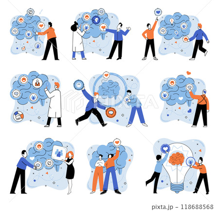 Thinking process vector illustration. Innovation flourishes in environment strategic planning and development The thinking process concept lays foundation for successful solutions Imagination 118688568