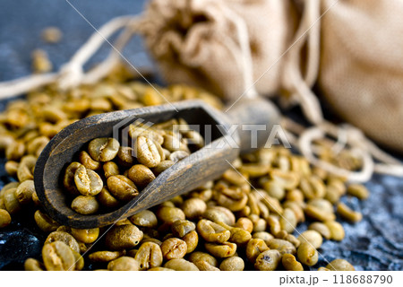 Green coffee beans 118688790