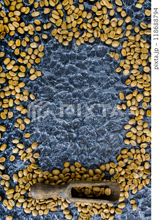 Green coffee beans 118688794