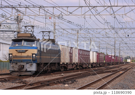 東海道貨物線を走行するEF66-27号機牽引の貨物列車_2010/3/8撮影 118690390