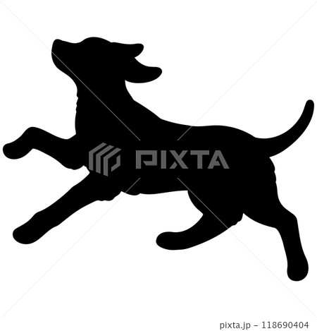 走るローデシアン・リッジバックのシルエット 118690404