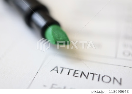 ATTENTION 取扱説明書の注意書き 118690648