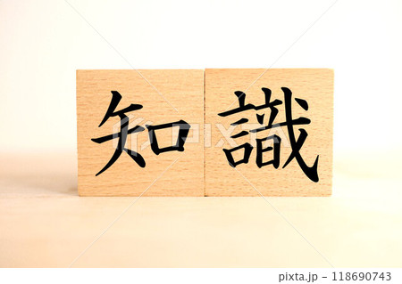 「知識」の文字ブロック 118690743