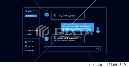 Chatting with artificial intelligence. 118691240