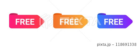 Free sticker with gradient for business. Shop discount coupon for purchase. Free sticker with gradient for business. Shop discount coupon for purchase. 118691338
