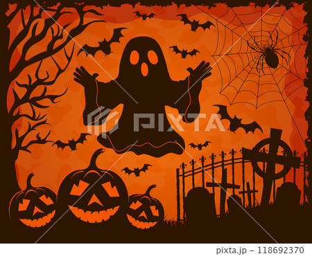 halloween holiday scary and creepy poster background for design vector illustration halloween holiday scary and creepy poster background for design vector illustration 118692370