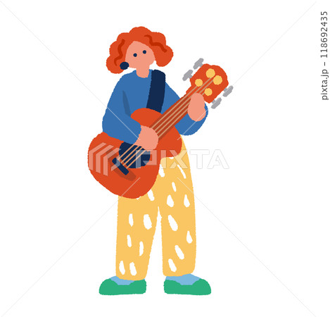 シンプルでフラットなミュージシャンのイラスト 118692435