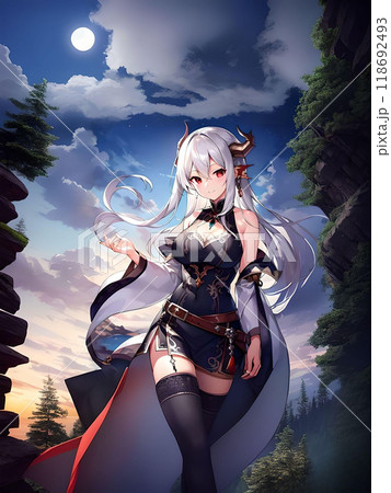 龍神と夜の散歩 118692493