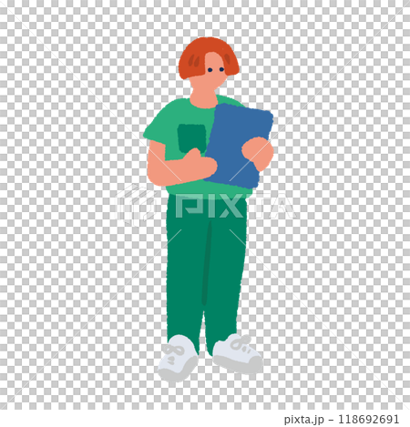 護士的簡單而平面的插圖 護士的簡單而平面的插圖 118692691