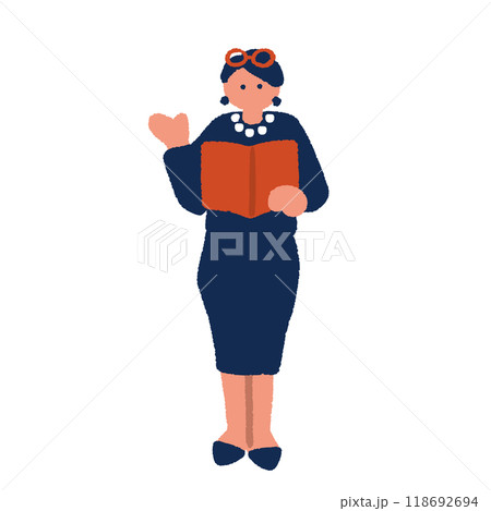 講師のシンプルでフラットなイラスト 講師のシンプルでフラットなイラスト 118692694
