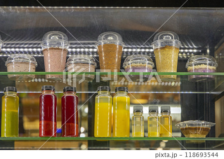 Smoothie Fresh Juice Shelf Smoothie Fresh Juice Shelf 118693544