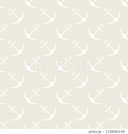Nautical seamless pattern with ship wheels and anchors 118696140