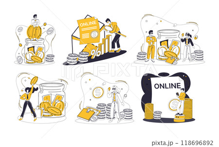 Capital management vector illustration. Capital planning is lighthouse guiding businesses through stormy seas economy The economic ballet unfolds with dance strategic capital planning and development 118696892