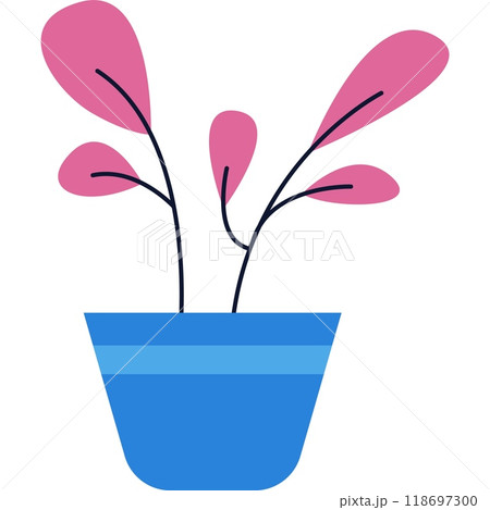Flower pot vector plant icon isolated on white Flower pot vector plant icon isolated on white 118697300