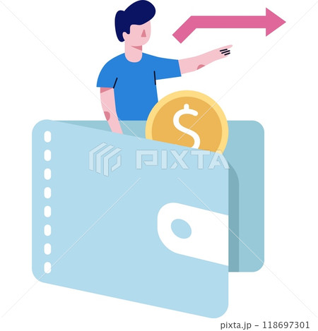 Big money purse icon vector man transfer cash Big money purse icon vector man transfer cash 118697301