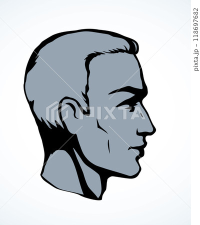 Profile of a handsome man. Vector drawing Profile of a handsome man. Vector drawing 118697682