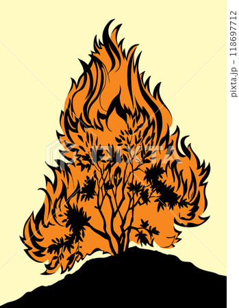 Burning bush. Vector drawing icon 118697712