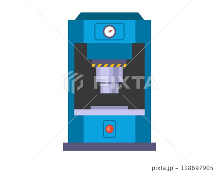 industrial press for flattening an object. industrial press for flattening an object. 118697905