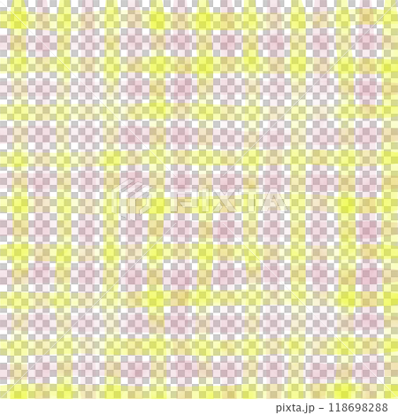 Pink Yellow Gingham Check Hand Drawn Pattern Background Overlay 118698288