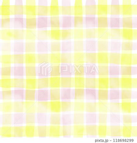 Pink Yellow Gingham Check Hand Drawn Pattern Background Overlay Pink Yellow Gingham Check Hand Drawn Pattern Background Overlay 118698299