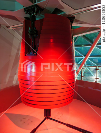 Tuned mass damper added to high-rise top floor for stability 118698652