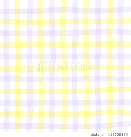 Purple Yellow Gingham Check Hand Drawn Pattern Background Overlay Purple Yellow Gingham Check Hand Drawn Pattern Background Overlay 118700539