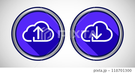 Download And Upload Arrow Icon Button Set Design Illustration 118701300