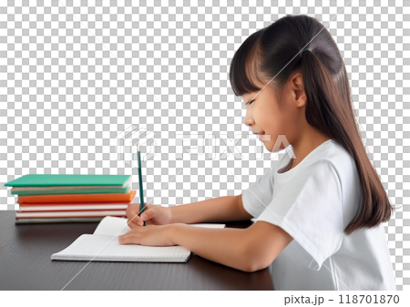 Elementary school students studying in the living room (png) 118701870